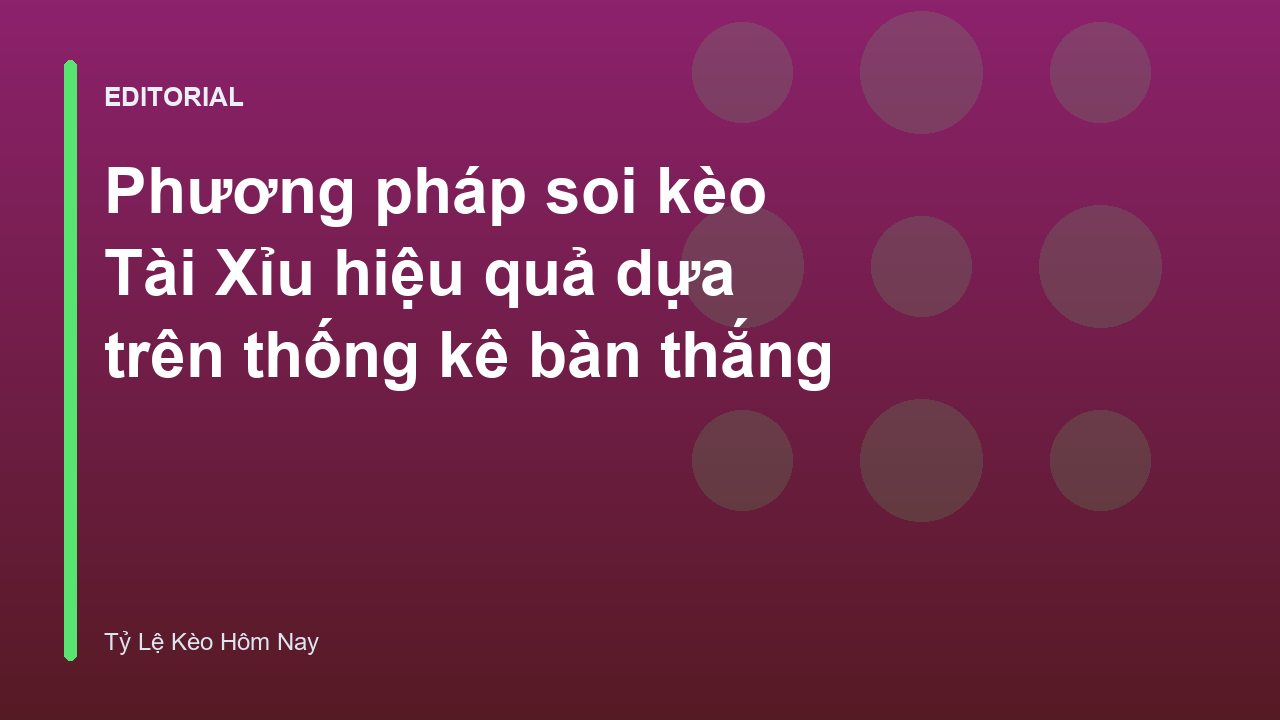 Phân tích kèo tài xỉu bóng đá
